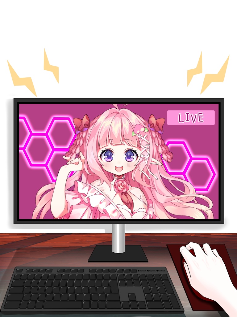 配信中！の素材✨(全2種) VTuber素材/Vライバー素材/おはようVTuber/おはようVライバー/おはようVTuber素材/おはようVライバー素材 (透過素材)