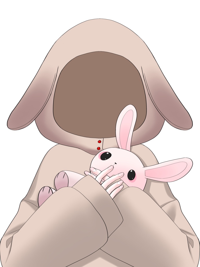 たれ耳うさぎパーカー素材🐰(全5種) VTuber素材/Vライバー素材/おはようVTuber/おはようVライバー/おはようVTuber素材/おはようVライバー素材(透過素材)