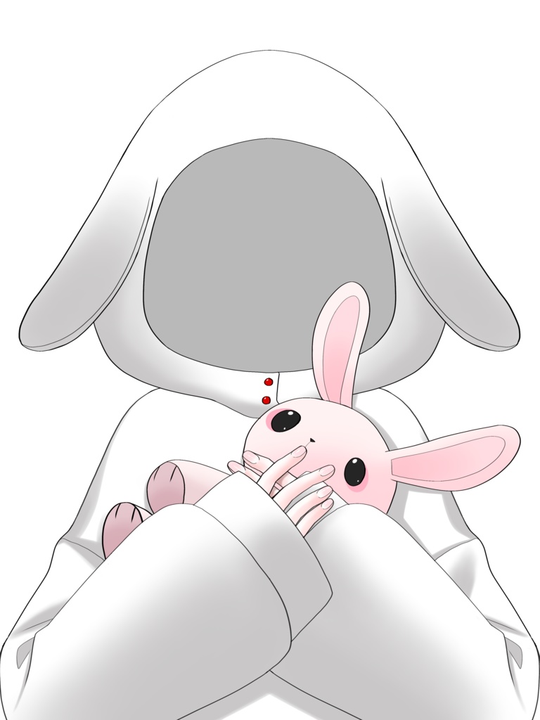 たれ耳うさぎパーカー素材🐰(全5種) VTuber素材/Vライバー素材/おはようVTuber/おはようVライバー/おはようVTuber素材/おはようVライバー素材(透過素材)