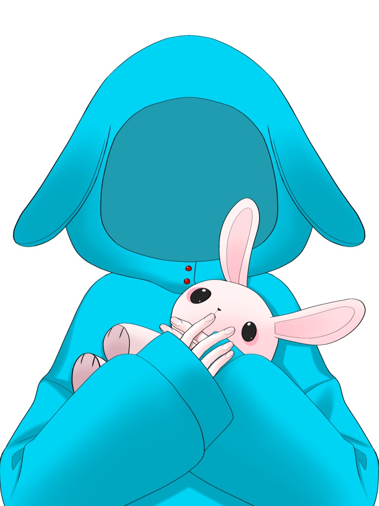 たれ耳うさぎパーカー素材🐰(全5種) VTuber素材/Vライバー素材/おはようVTuber/おはようVライバー/おはようVTuber素材/おはようVライバー素材(透過素材)