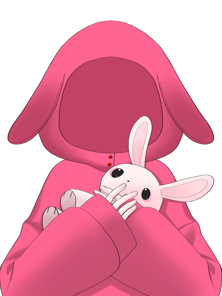 たれ耳うさぎパーカー素材🐰(全5種) VTuber素材/Vライバー素材/おはようVTuber/おはようVライバー/おはようVTuber素材/おはようVライバー素材(透過素材)