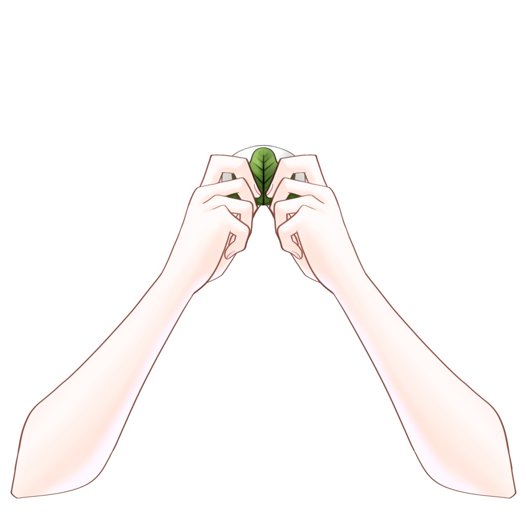 かしわ餅を持つ手の素材✨ VTuber素材/Vライバー素材/おはようVTuber/おはようVライバー/おはようVTuber素材おはようVライバー素材 (透過素材)