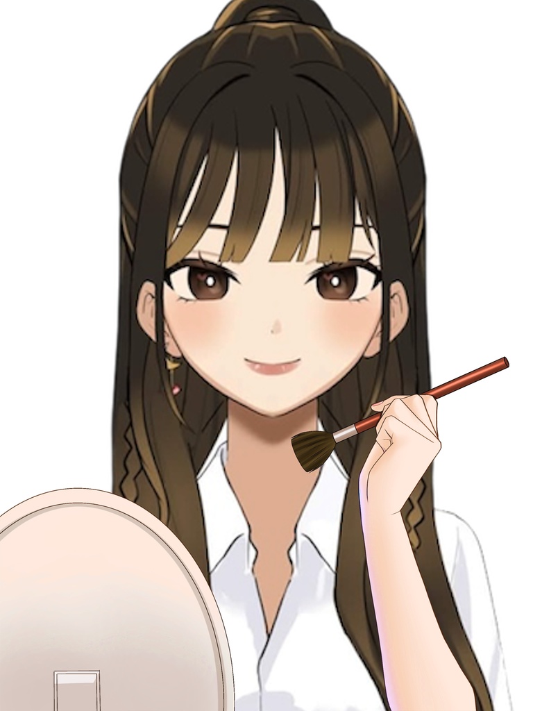 メイク中！な素材💄✨ VTuber素材/Vライバー素材/おはようVTuber/おはようVライバー/おはようVTuber素材/おはようVライバー素材 (透過素材)