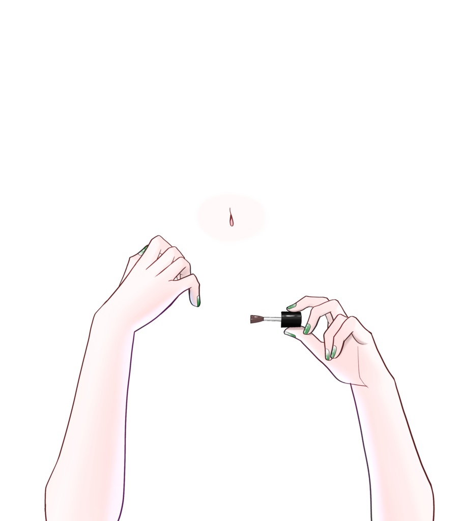 ネイルをする素材💅✨(全5色) VTuber素材/Vライバー素材/おはようVTuber/おはようVライバー/おはようVTuber素材/おはようVライバー素材 (透過素材)