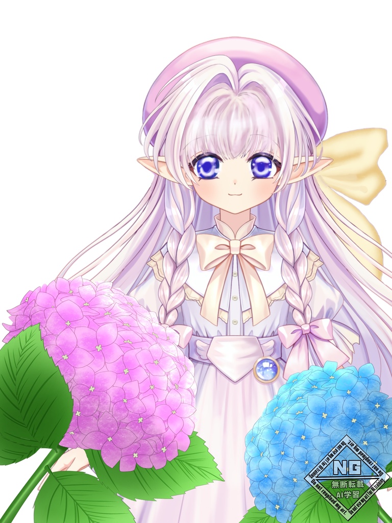 紫陽花の素材͛💠 VTuber素材/Vライバー素材/おはようVTuber/おはようVライバー/おはようVTuber素材/おはようVライバー素材(透過素材)