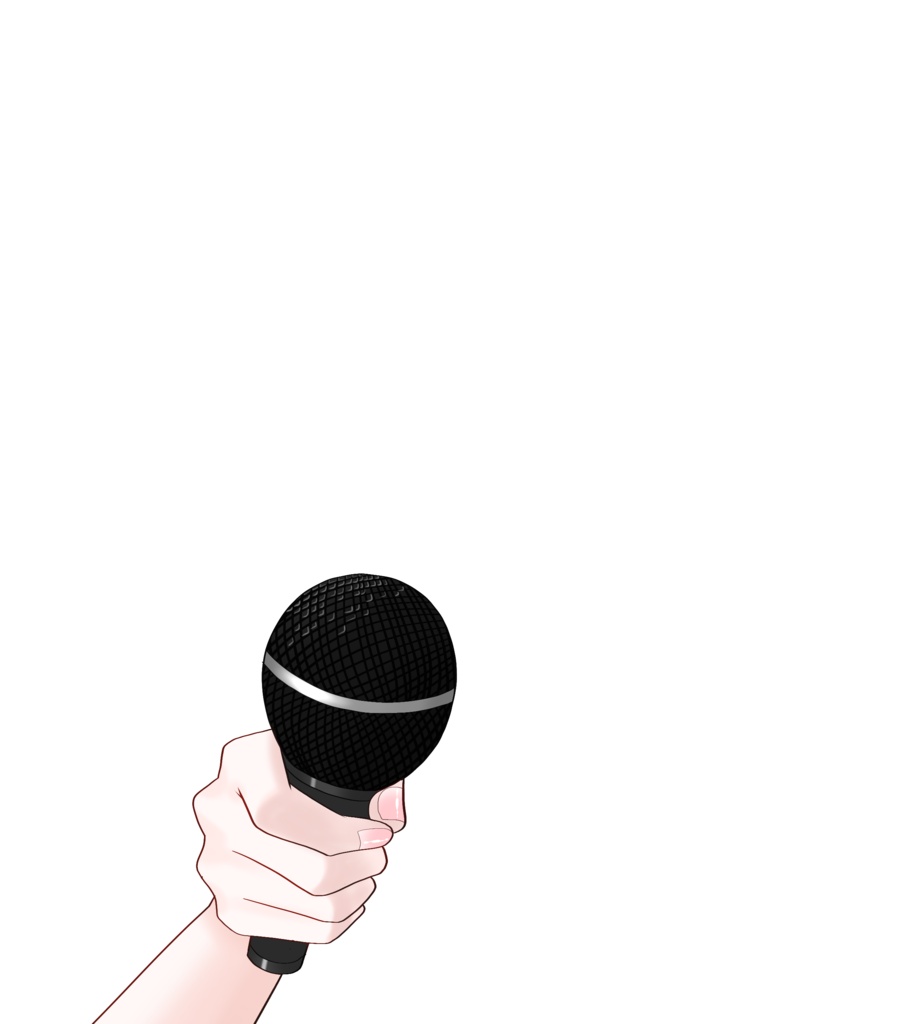マイクをこちらに向ける素材🎤 VTuber素材/Vライバー素材/おはようVTuber/おはようVライバー/おはようVTuber素材/おはようVライバー素材 (透過素材)