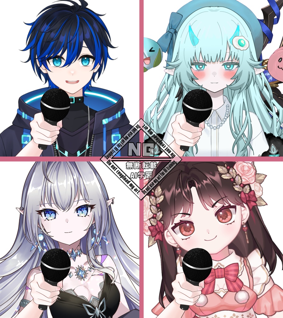 マイクをこちらに向ける素材🎤 VTuber素材/Vライバー素材/おはようVTuber/おはようVライバー/おはようVTuber素材/おはようVライバー素材 (透過素材)