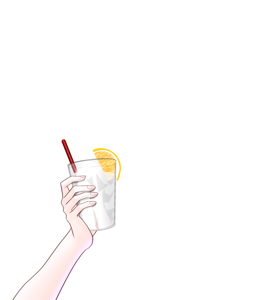 清涼飲料水を持つ手の素材✨🍋 VTuber素材/Vライバー素材/おはようVTuber/おはようVライバー/おはようVTuber素材/おはようVライバー素材 (透過素材)