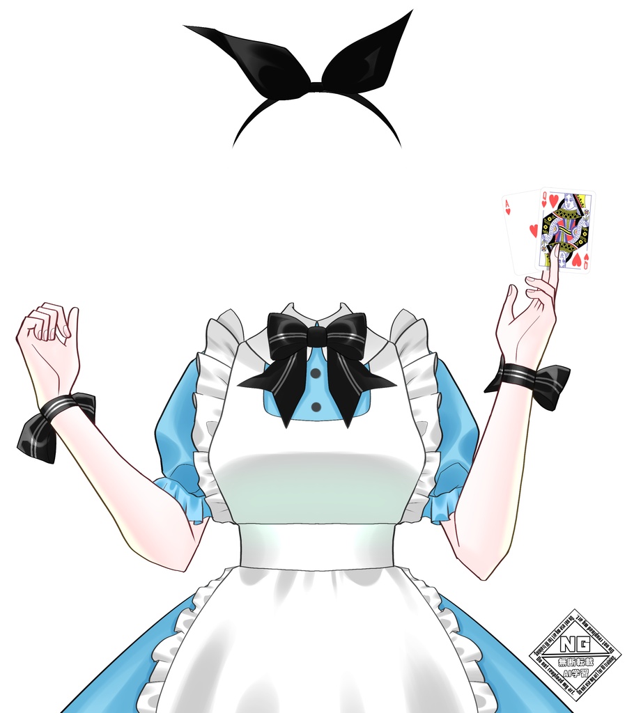 アリス風衣装素材👩🎩❤️🐰 VTuber素材/Vライバー素材/おはようVTuber/おはようVライバー/おはようVTuber素材/おはようVライバー素材 (透過素材)