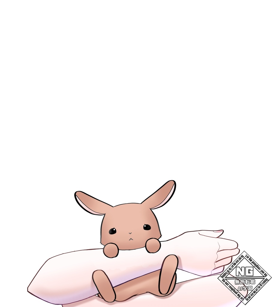 うさぎを抱っこ❣️な素材(2種類)🐰 VTuber素材/Vライバー素材/おはようVTuber/おはようVライバー/おはようVTuber素材/おはようVライバー素材 (透過素材)