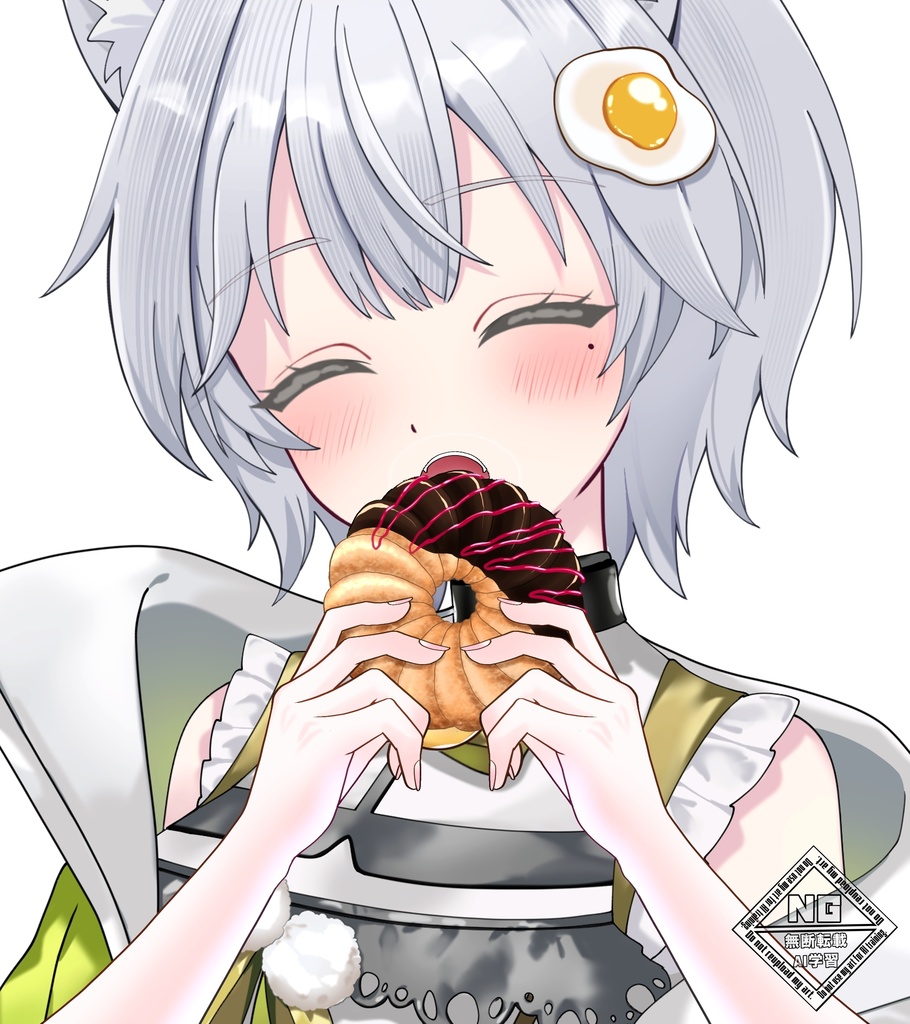 ドーナツを食べる素材🍩 VTuber素材/Vライバー素材/おはようVTuber/おはようVライバー/おはようVTuber素材/おはようVライバー素材 (透過素材)
