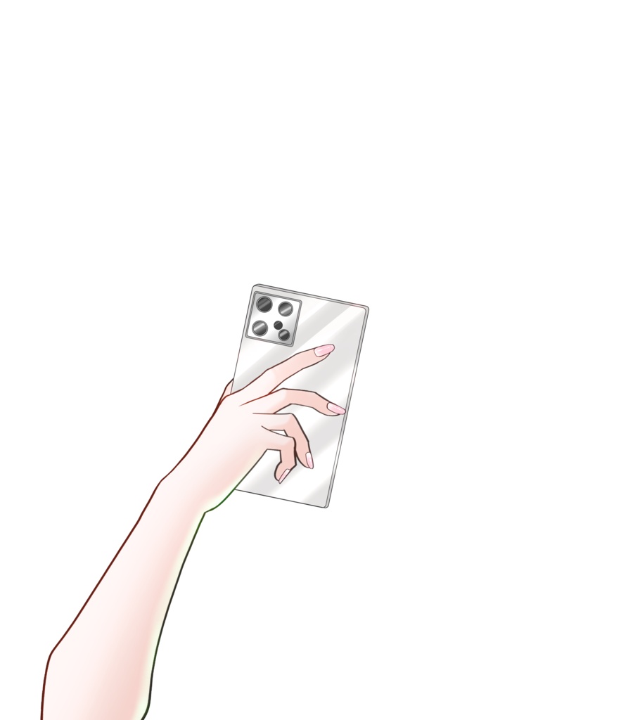 スマホを口に当てる素材📱(全5色) VTuber素材/Vライバー素材/おはようVTuber/おはようVライバー/おはようVTuber素材/おはようVライバー素材 (透過素材)