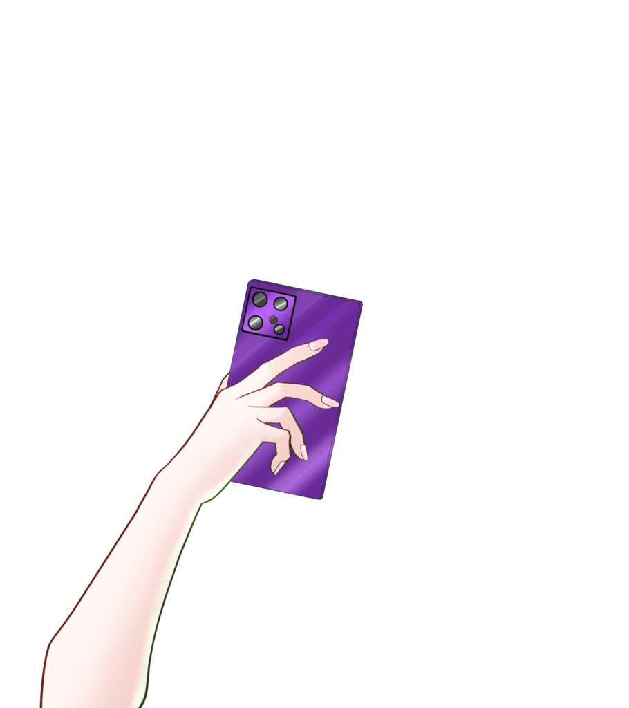 スマホを口に当てる素材📱(全5色) VTuber素材/Vライバー素材/おはようVTuber/おはようVライバー/おはようVTuber素材/おはようVライバー素材 (透過素材)