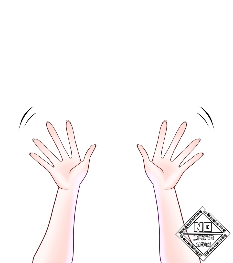 両手を振ってファンサな素材💗 VTuber素材/Vライバー素材/おはようVTuber/おはようVライバー/おはようVTuber素材/おはようVライバー素材 (透過素材)