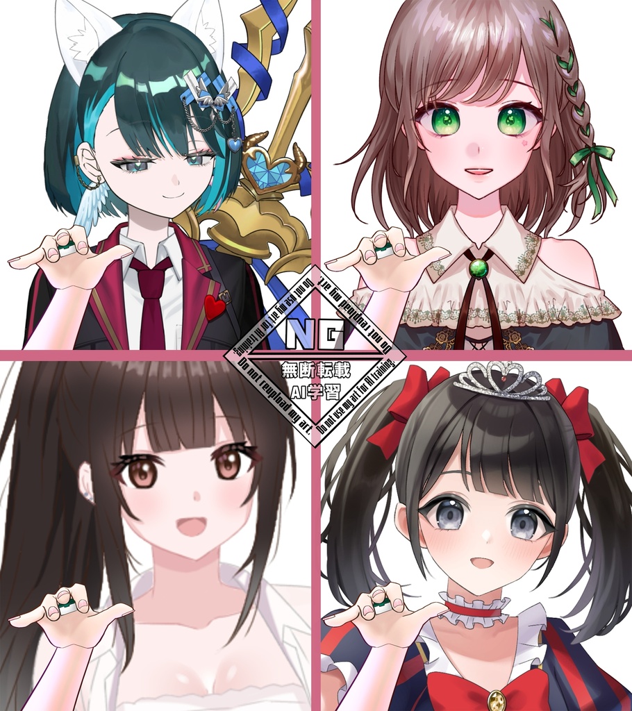 【VTuber素材】麻雀牌を持つ手の素材(透過素材)【無料素材】