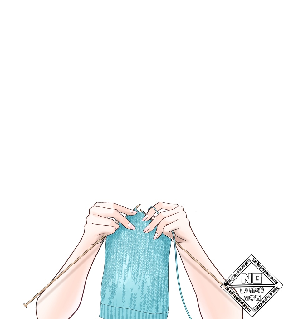 【VTuber素材】夏糸で編み物をする手の素材🧶(透過素材)