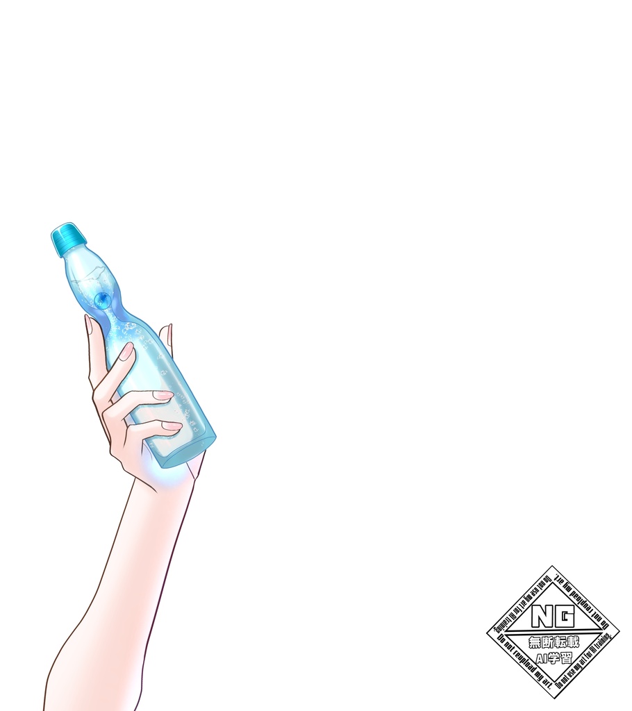 【VTuber素材】瓶ラムネを持つ手の素材✨【無償素材】(透過素材)