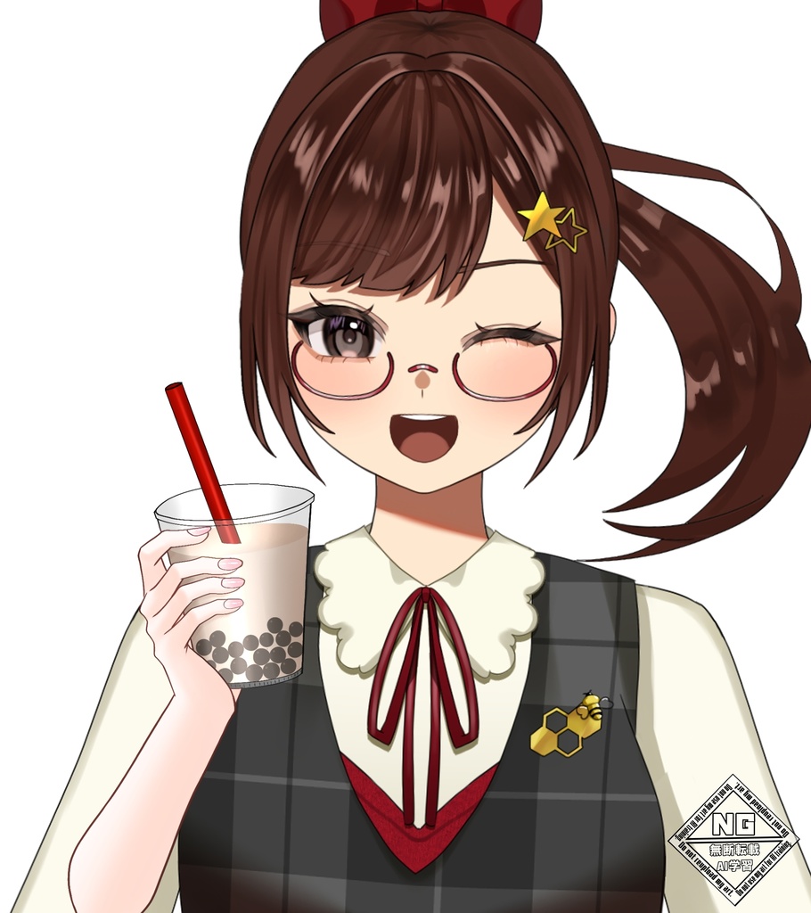 【VTuber素材】タピオカミルクティーを持つ手の素材🧋【無償素材】(透過素材)