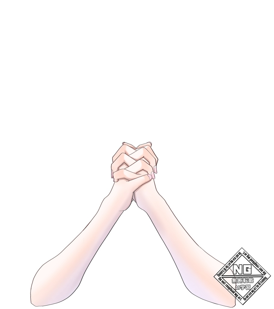 【VTuber素材】『お願いっ❣️』な手の素材🙏【無償素材】(透過素材)