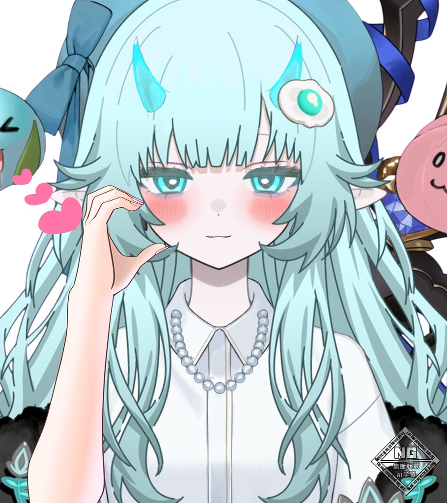 【VTuber素材】ほっぺハート💗の素材【無償素材】(透過素材)