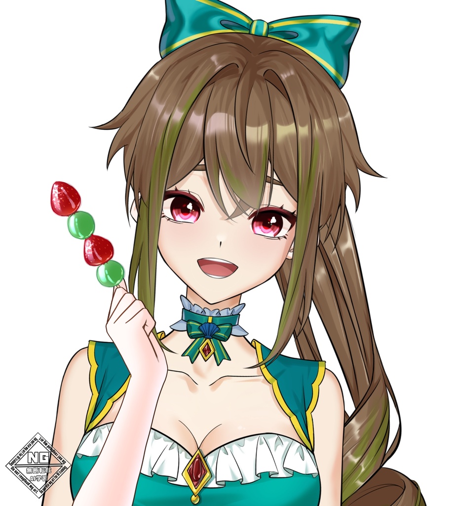 【VTuber素材】フルーツ飴を持つ手の素材🍓【無償素材】(透過素材)