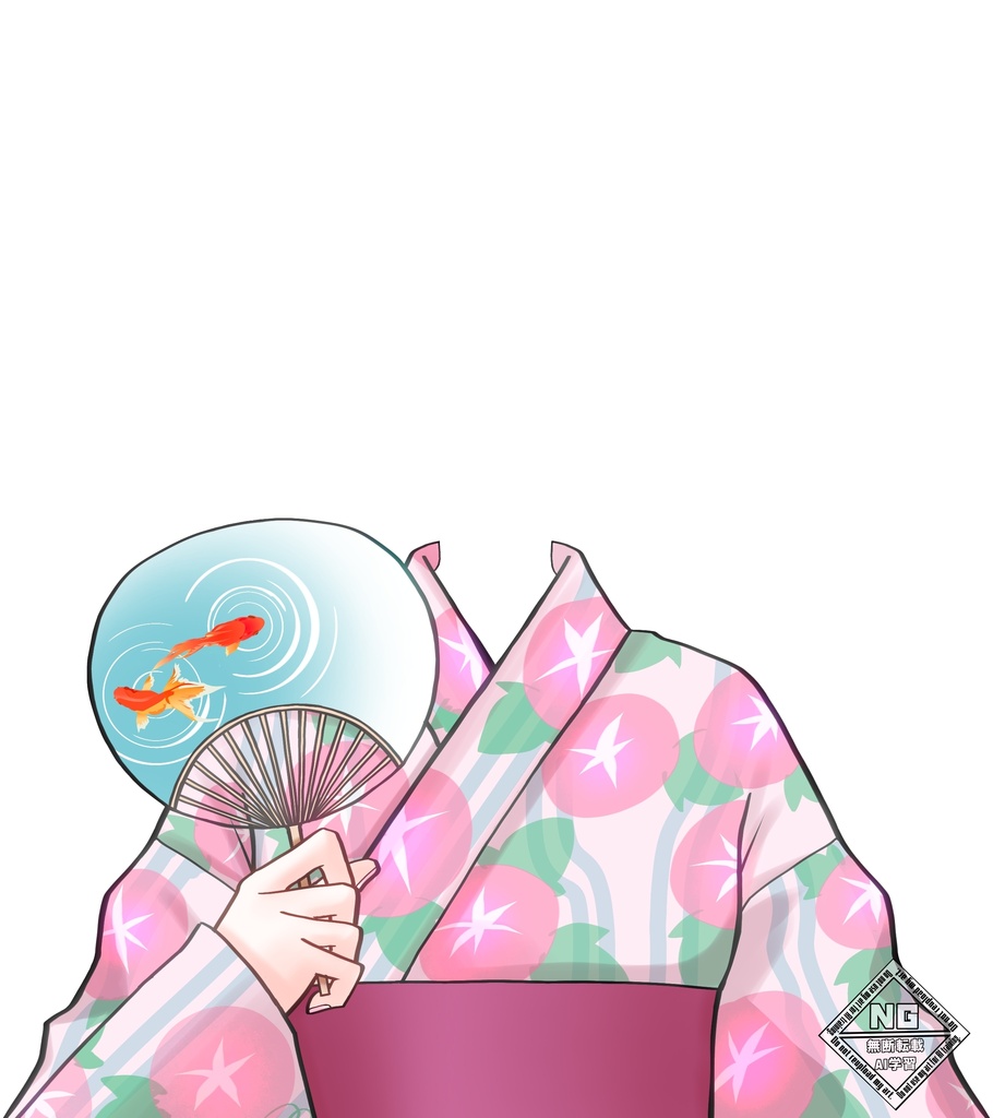 【VTuber素材】浴衣の衣装素材👘 💗(4色展開)【無償素材】