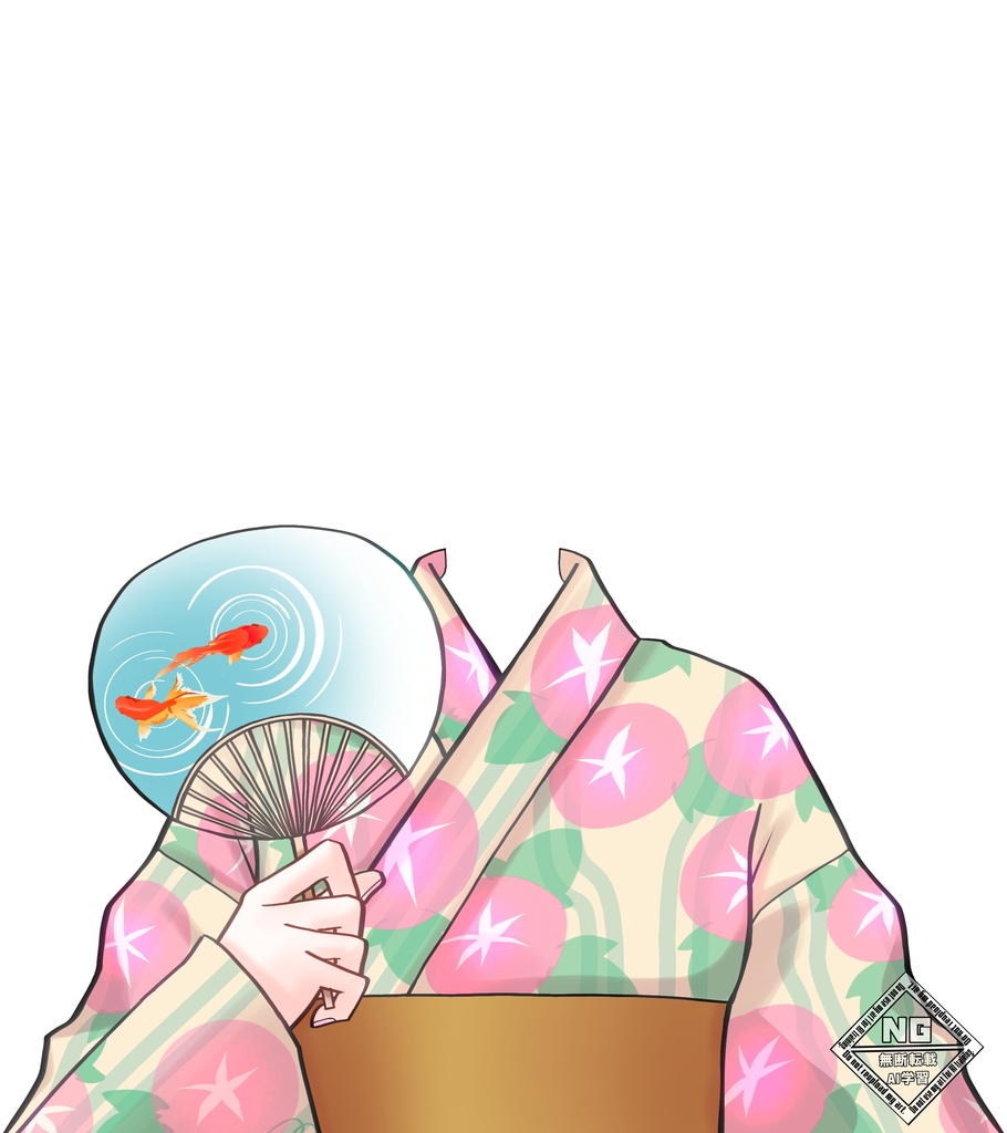 【VTuber素材】浴衣の衣装素材👘 💗(4色展開)【無償素材】