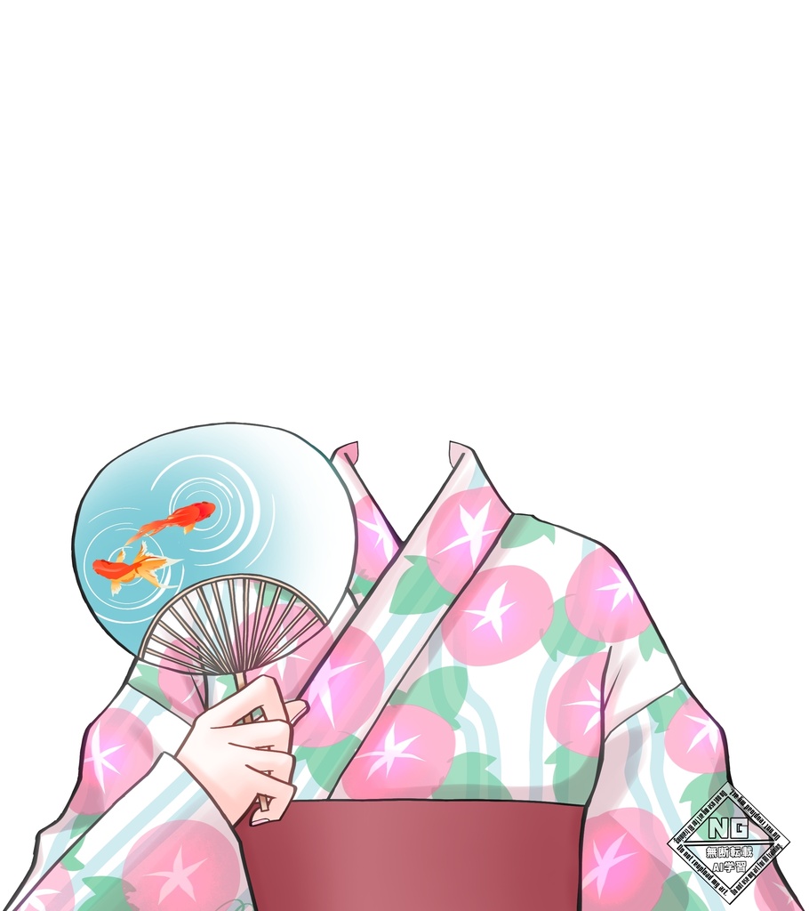 【VTuber素材】浴衣の衣装素材👘 💗(4色展開)【無償素材】