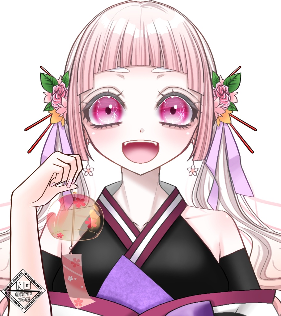 【VTuber素材】風鈴を持つ手の素材🎐【無償素材】(透過素材)