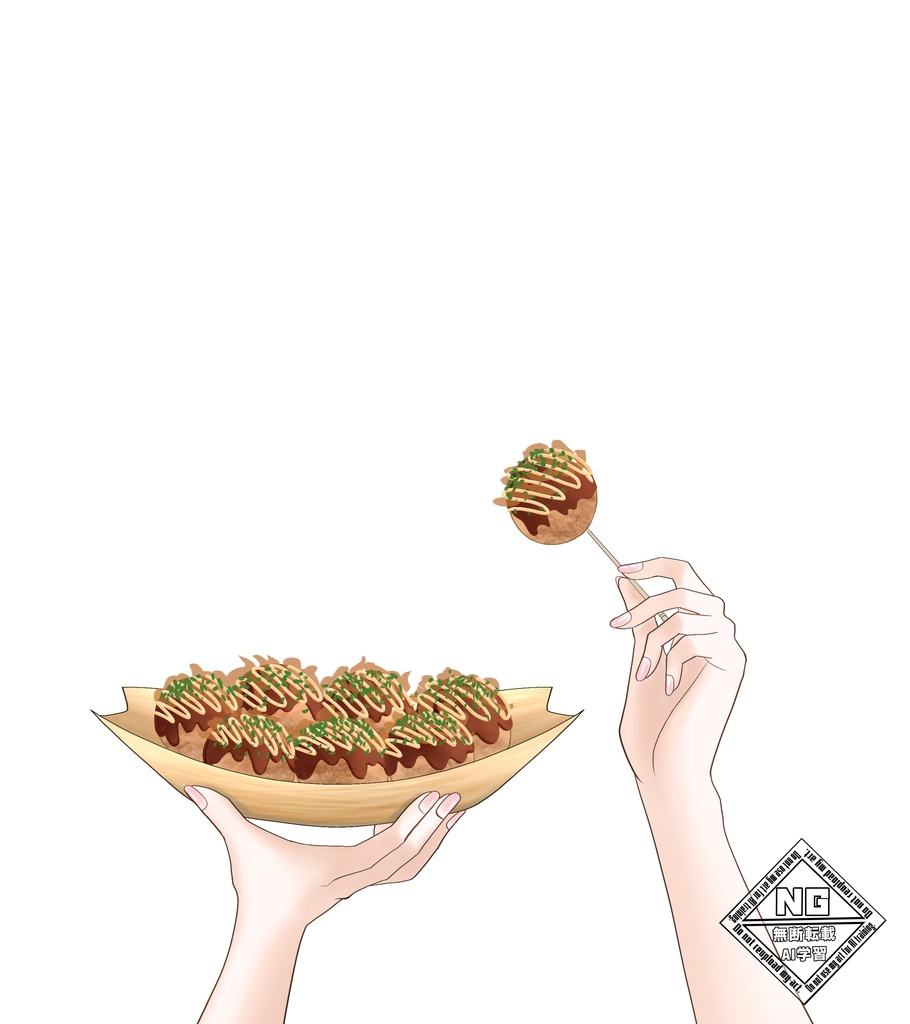 【VTuber素材】たこ焼きを食べる素材🐙✨【無償素材】(透過素材)
