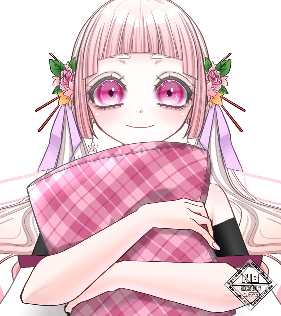 【VTuber素材】クッションを抱える手の素材💗【無償素材】(全2色・透過素材)