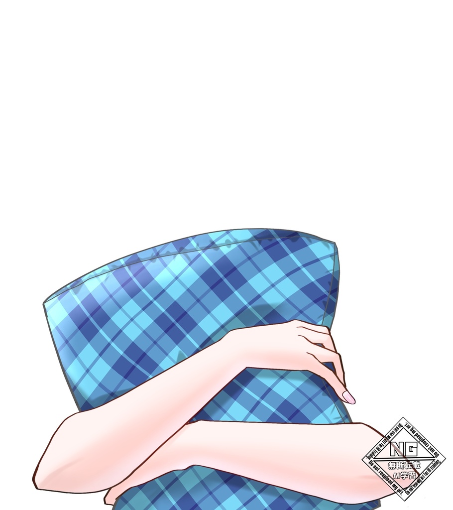 【VTuber素材】クッションを抱える手の素材💗【無償素材】(全2色・透過素材)