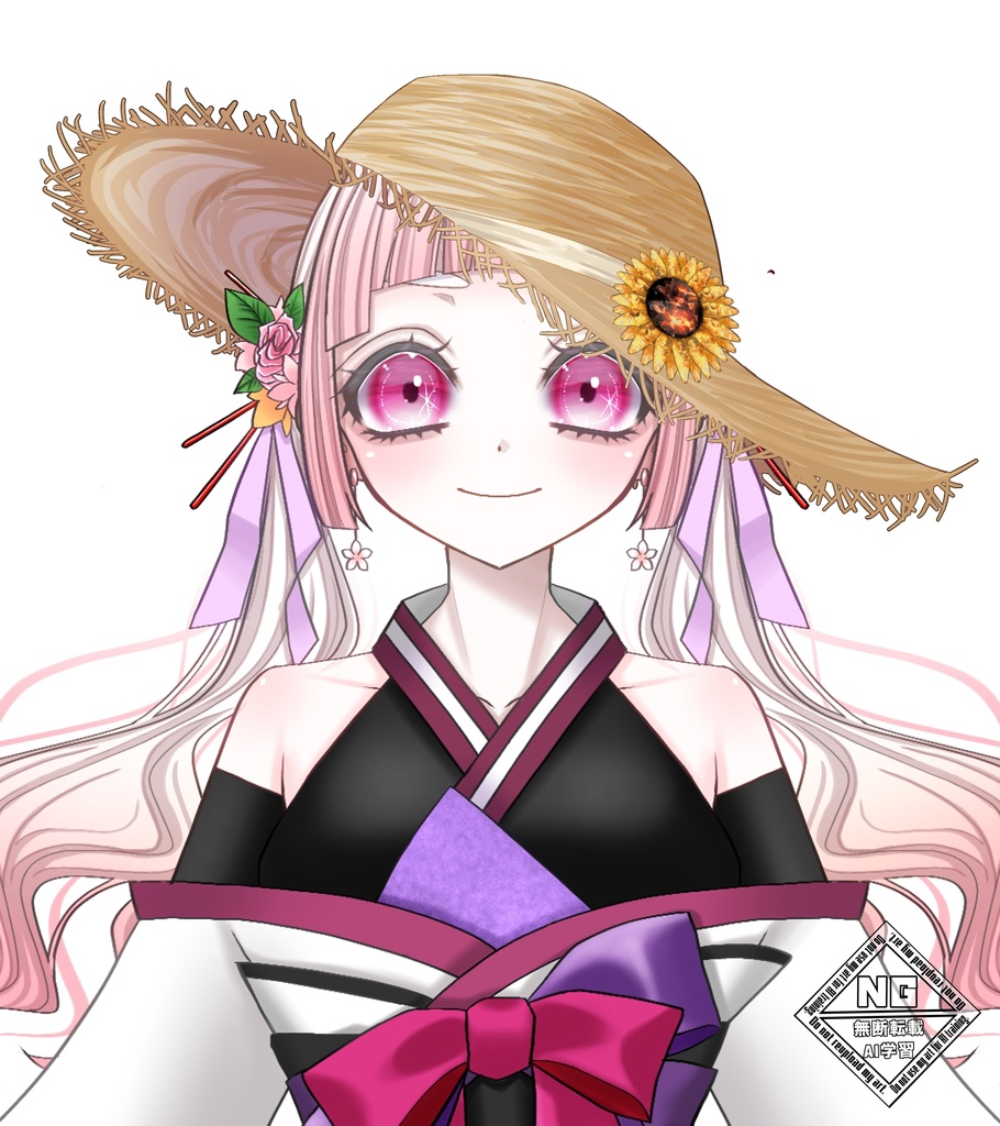 【VTuber素材】麦わら帽子の素材【無償素材】(透過素材)