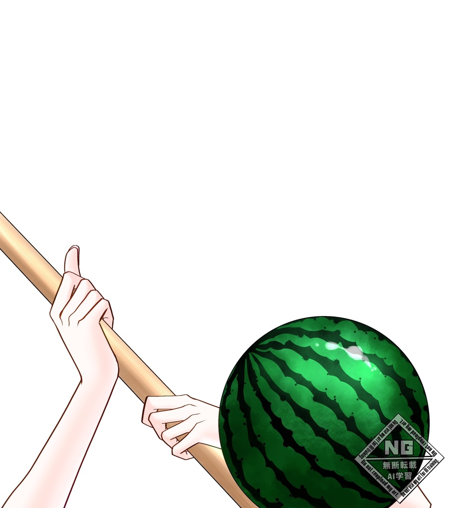 【VTuber素材】スイカ割り素材🍉【無償素材】(透過素材)
