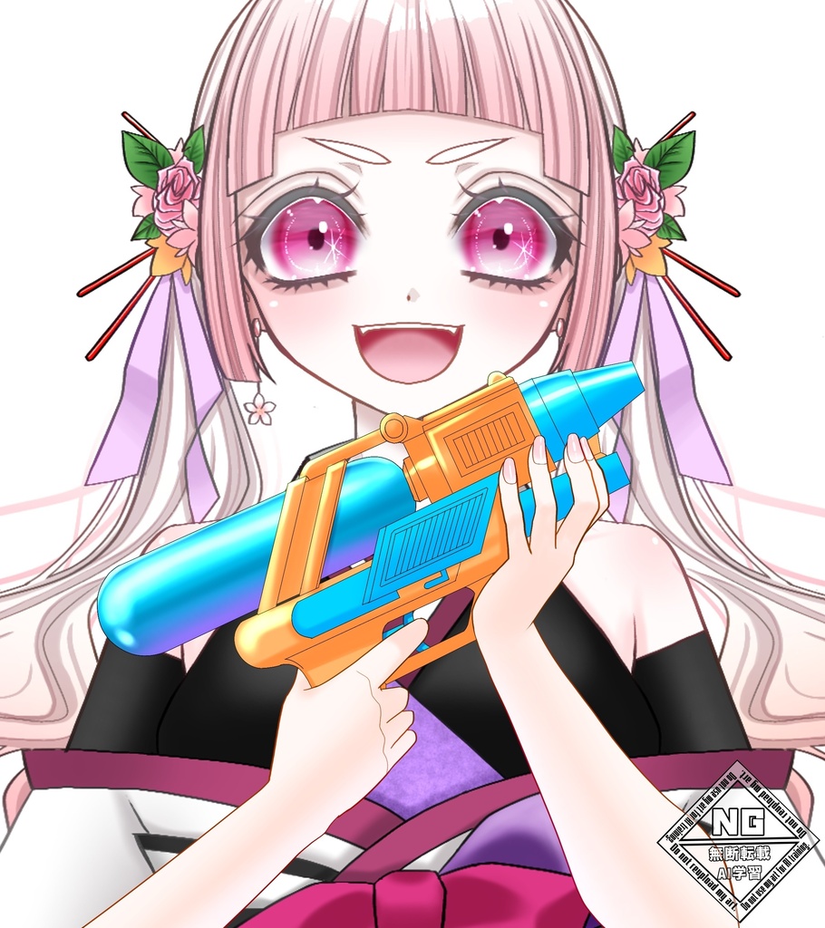 【VTuber素材】強力水鉄砲を持つ手の素材🔫✨【無償素材】(透過素材)