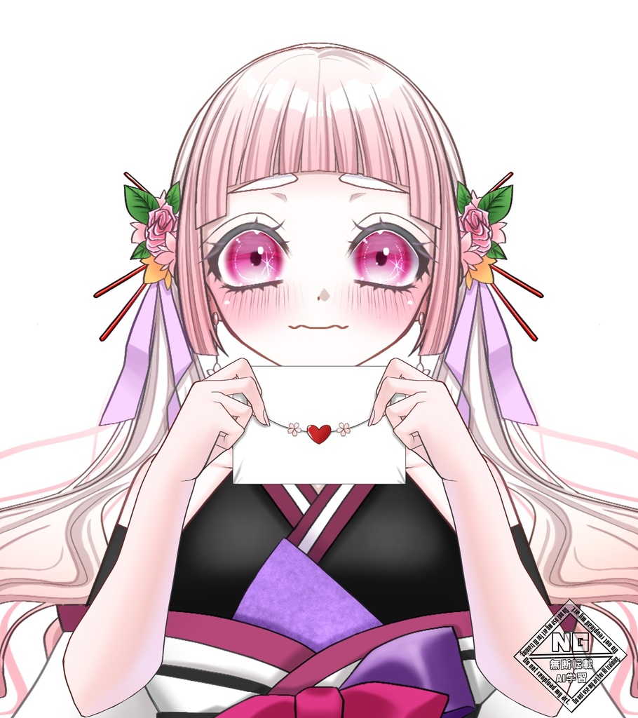 ラブレターを持つ手の素材💌💗【VTuber素材】【無償素材】(透過素材)