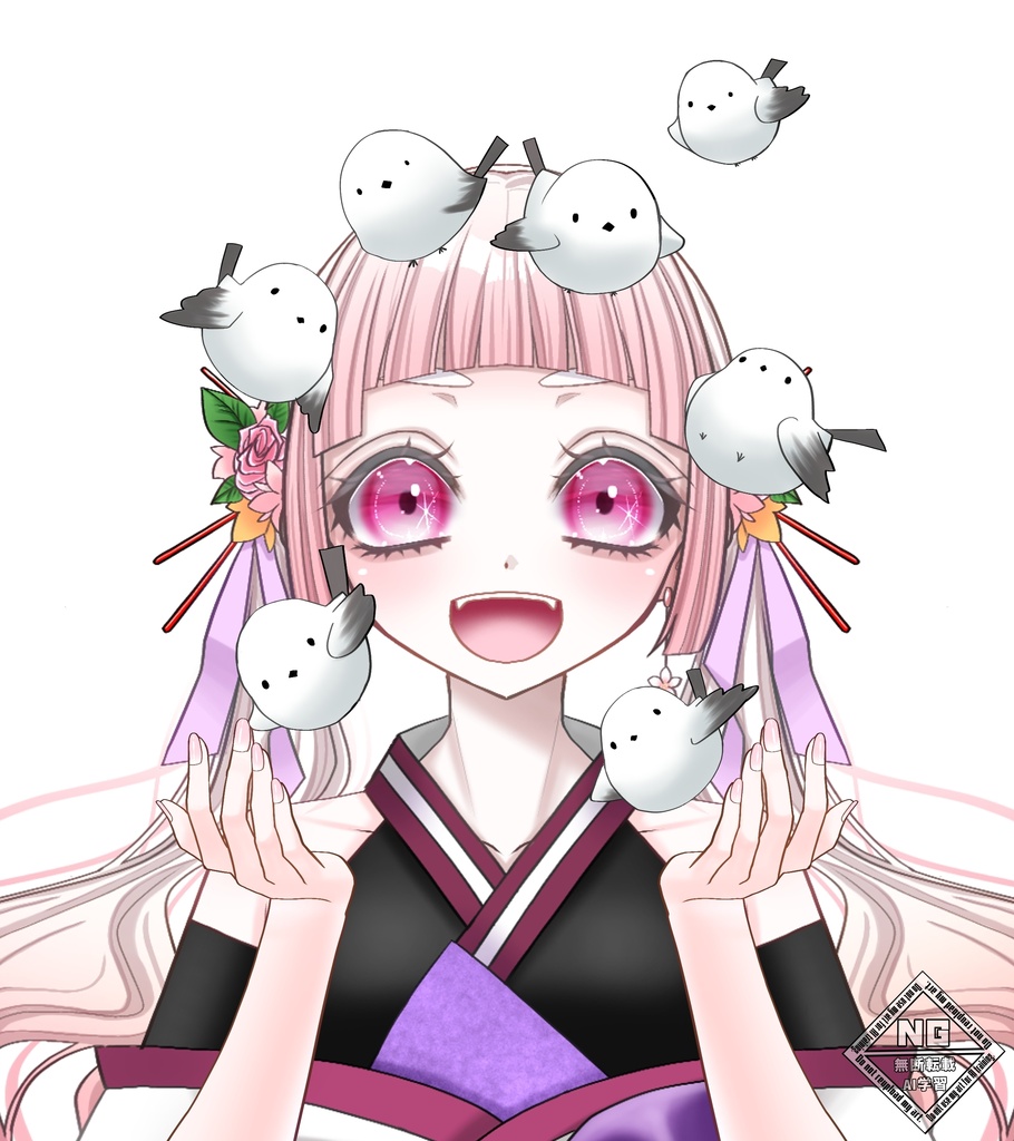 シマエナガが降ってくる素材💗【VTuber素材】【無償素材】(透過素材)