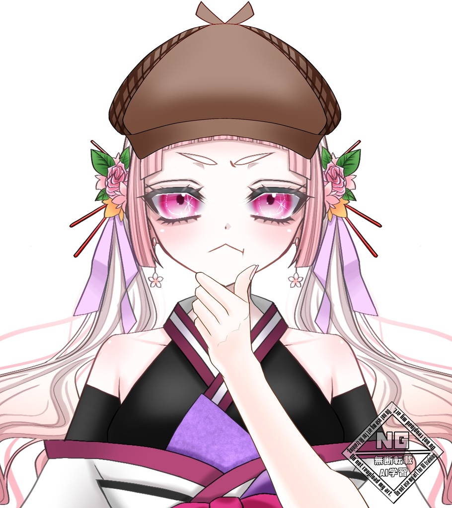探偵ごっこができる帽子と手の素材🕵️♀️✨【VTuber素材】【無償素材】(透過素材)