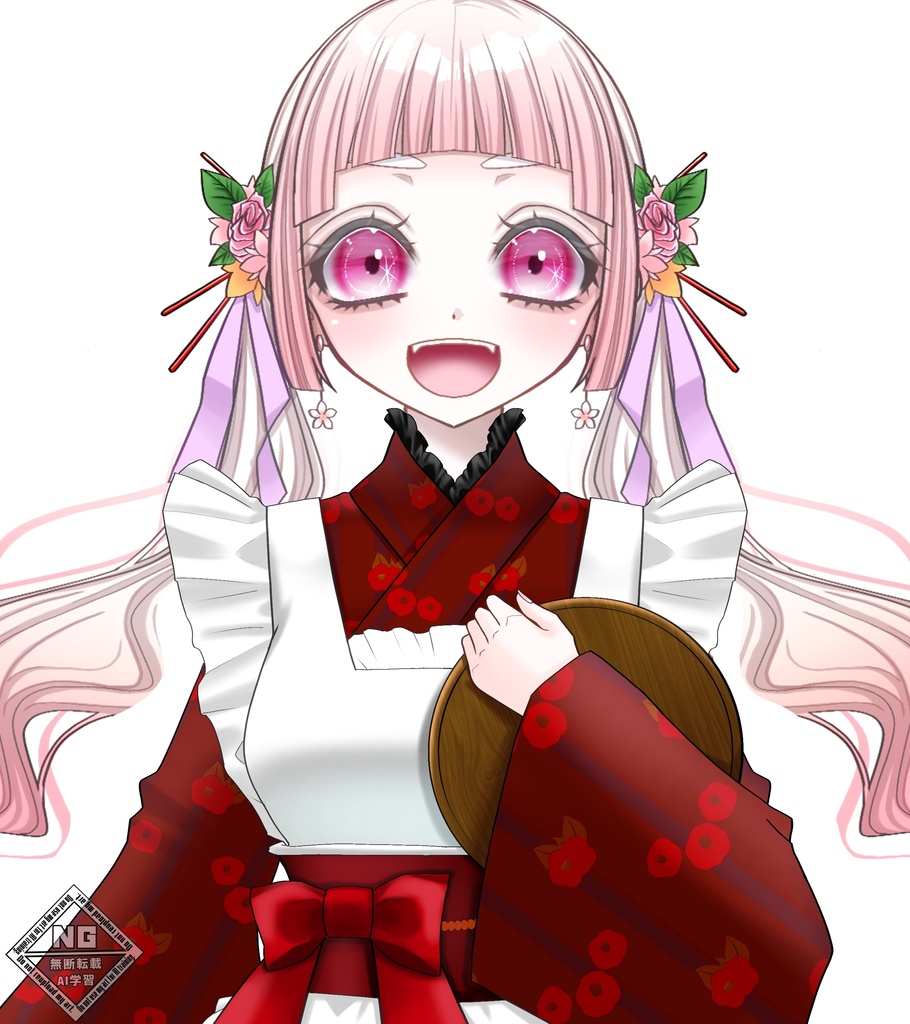 和メイドさんの衣装素材【VTuber素材】【衣装素材】【無償素材】(透過素材)