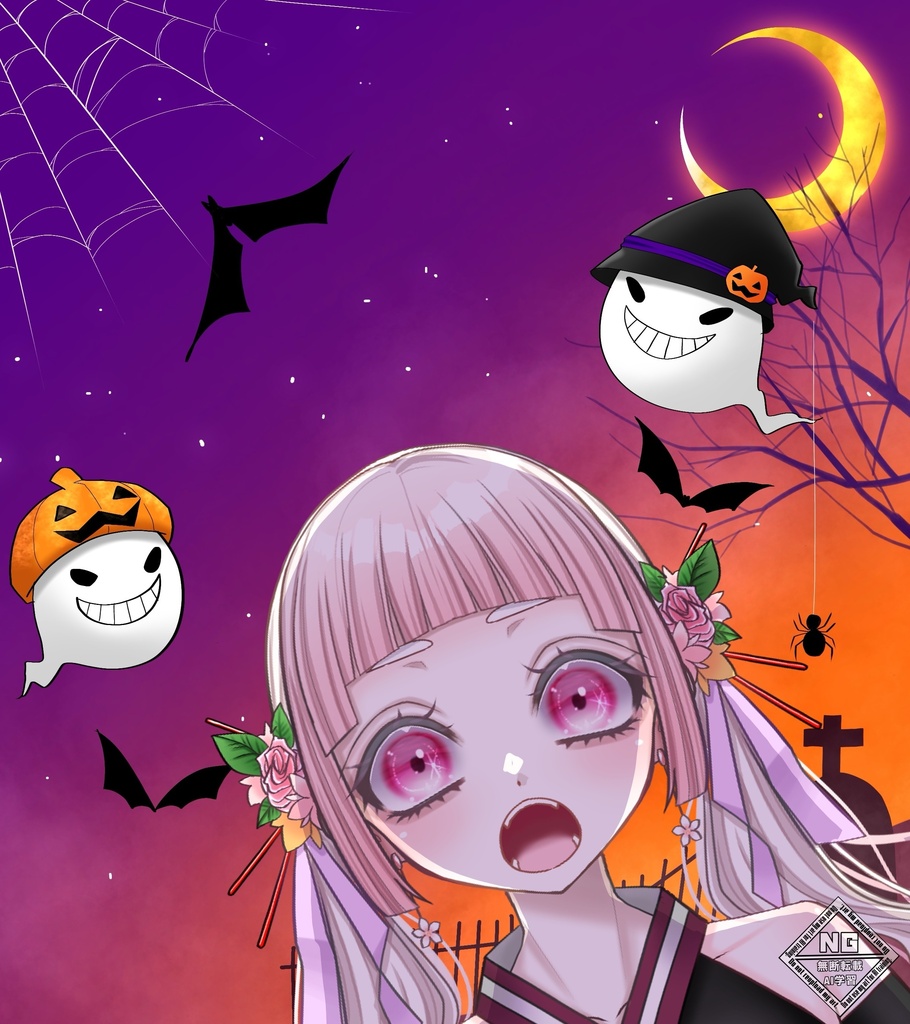 ハロウィン素材第3弾🎃背景素材👻【VTuber素材】【無償素材】