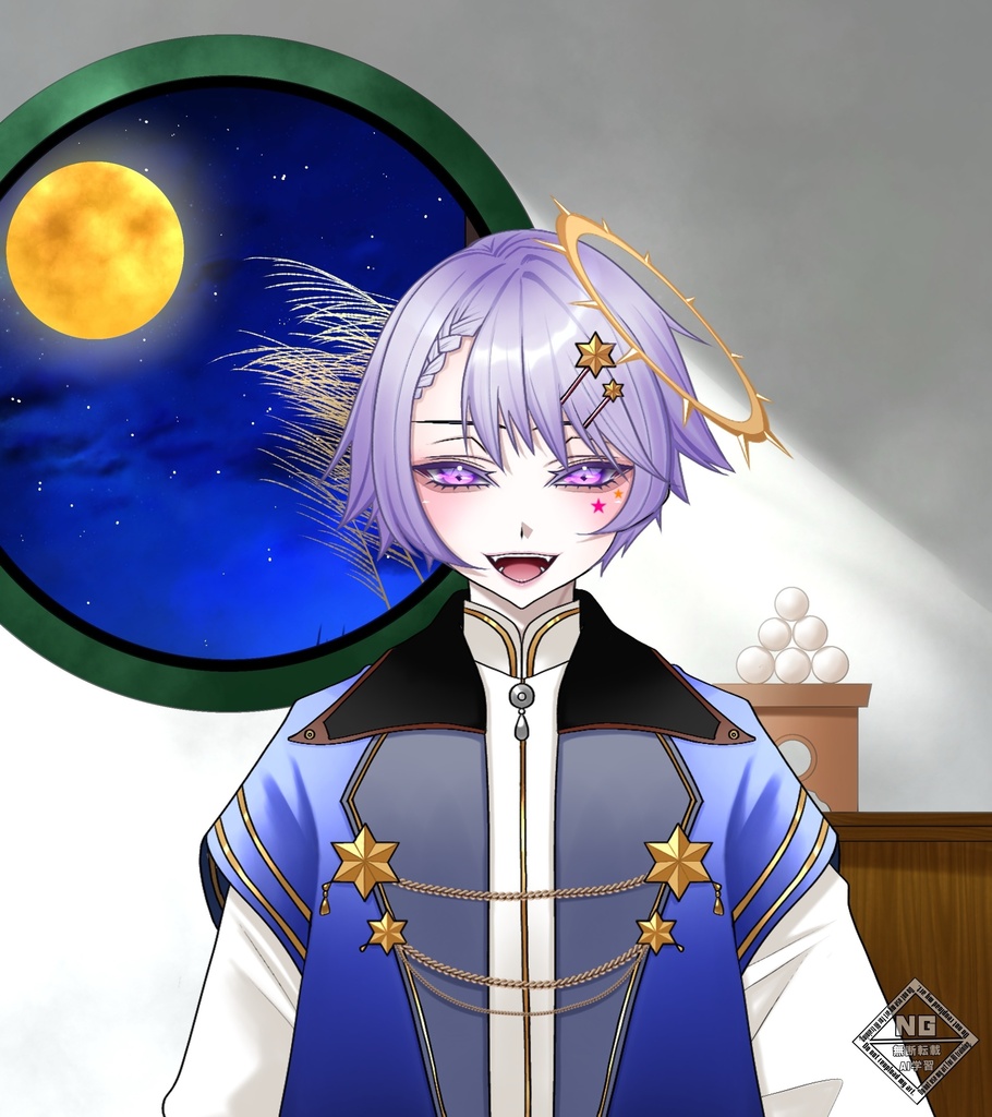 十五夜(中秋の名月)に使える背景素材🌕🐇⸒⸒【VTuber素材】【無償素材】(透過素材)