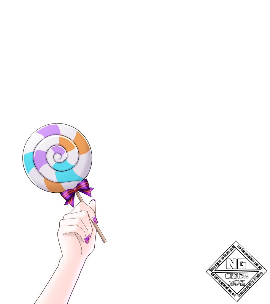 ハロウィン素材第8弾👻ロリポップを持つ手の素材🍭【VTuber素材】【無償素材】(透過素材)