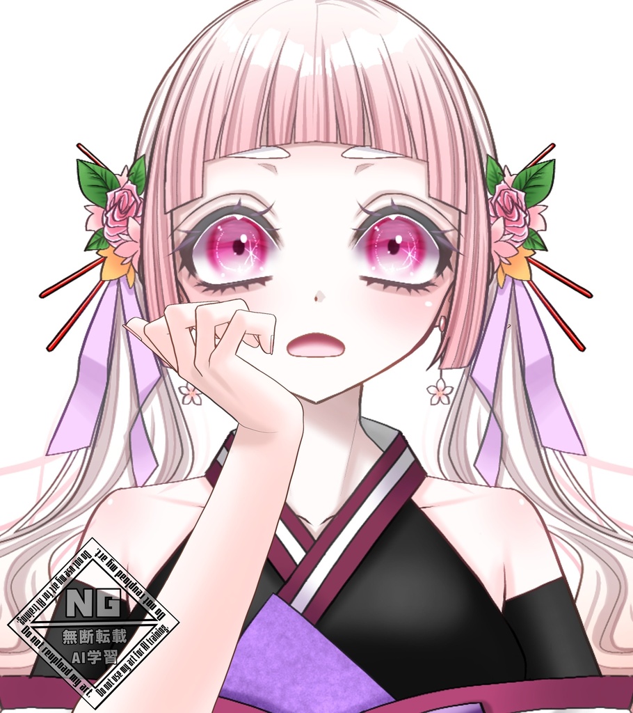 頬杖をつく手の素材⭐️【VTuber素材】【無償素材】