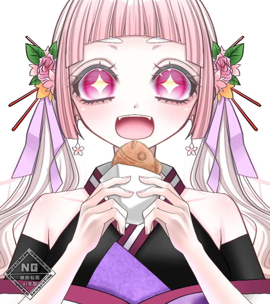 たい焼きを持つ手の素材🐟【VTuber素材】【無償素材】