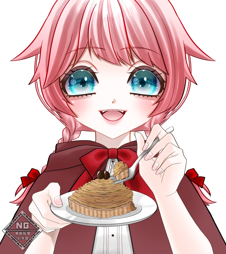モンブランを食べる素材🌰✨【VTuber素材】【無償素材】