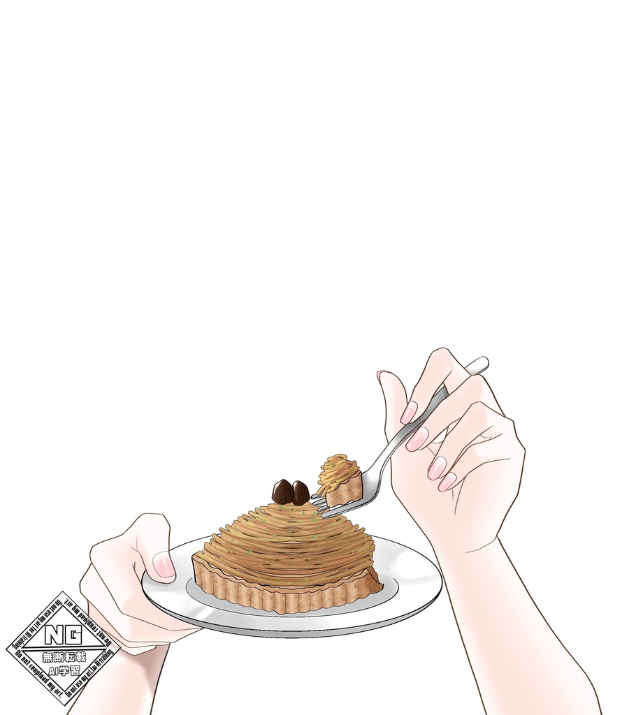 モンブランを食べる素材🌰✨【VTuber素材】【無償素材】