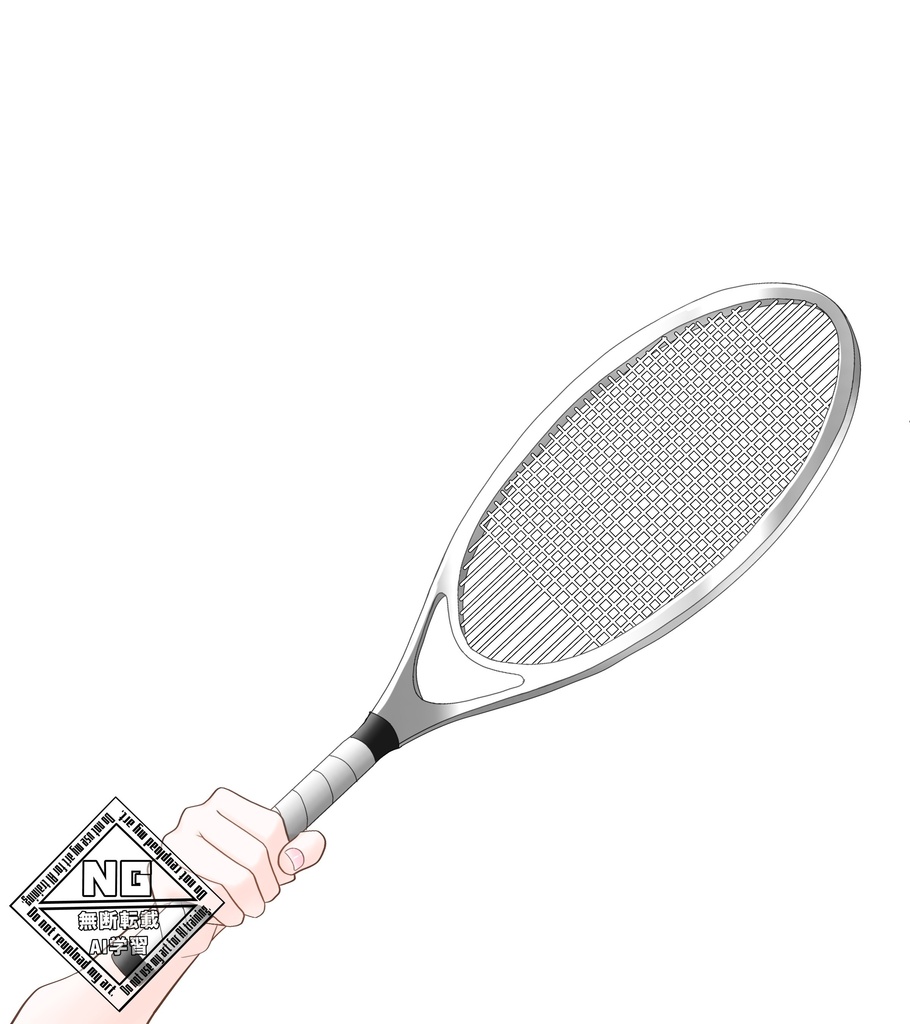 スポーツの秋🍁テニスラケットを持つ手の素材🎾【VTuber素材】【無償素材】