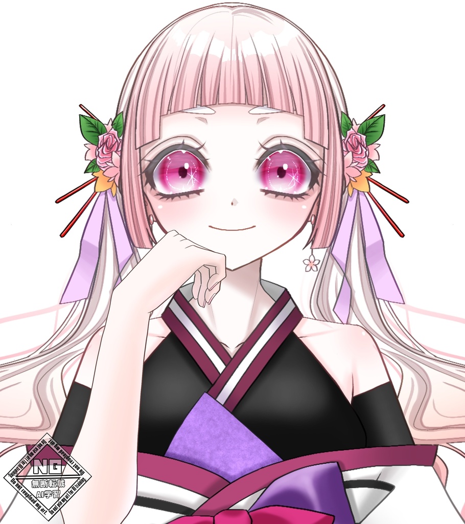 頬杖をつく手の素材②【VTuber素材】【無償素材】