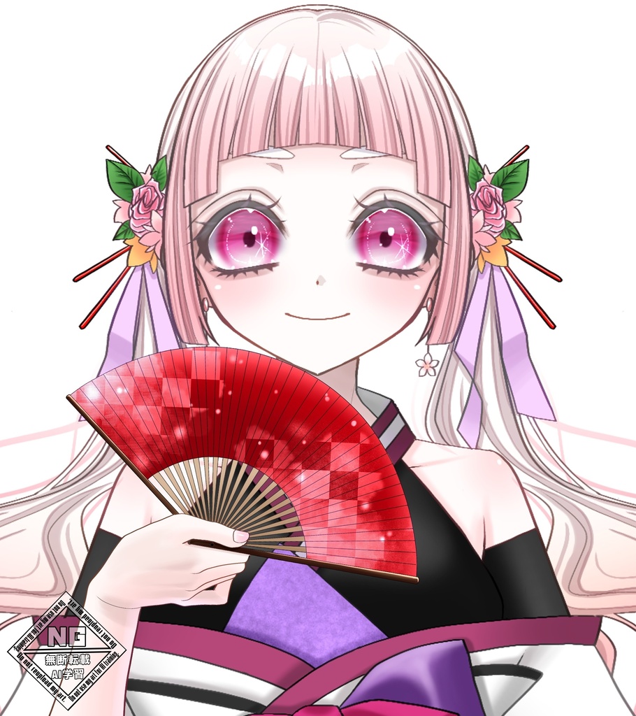 扇子を持つ手の素材🪭(カラバリ2色)【VTuber素材】【無償素材】