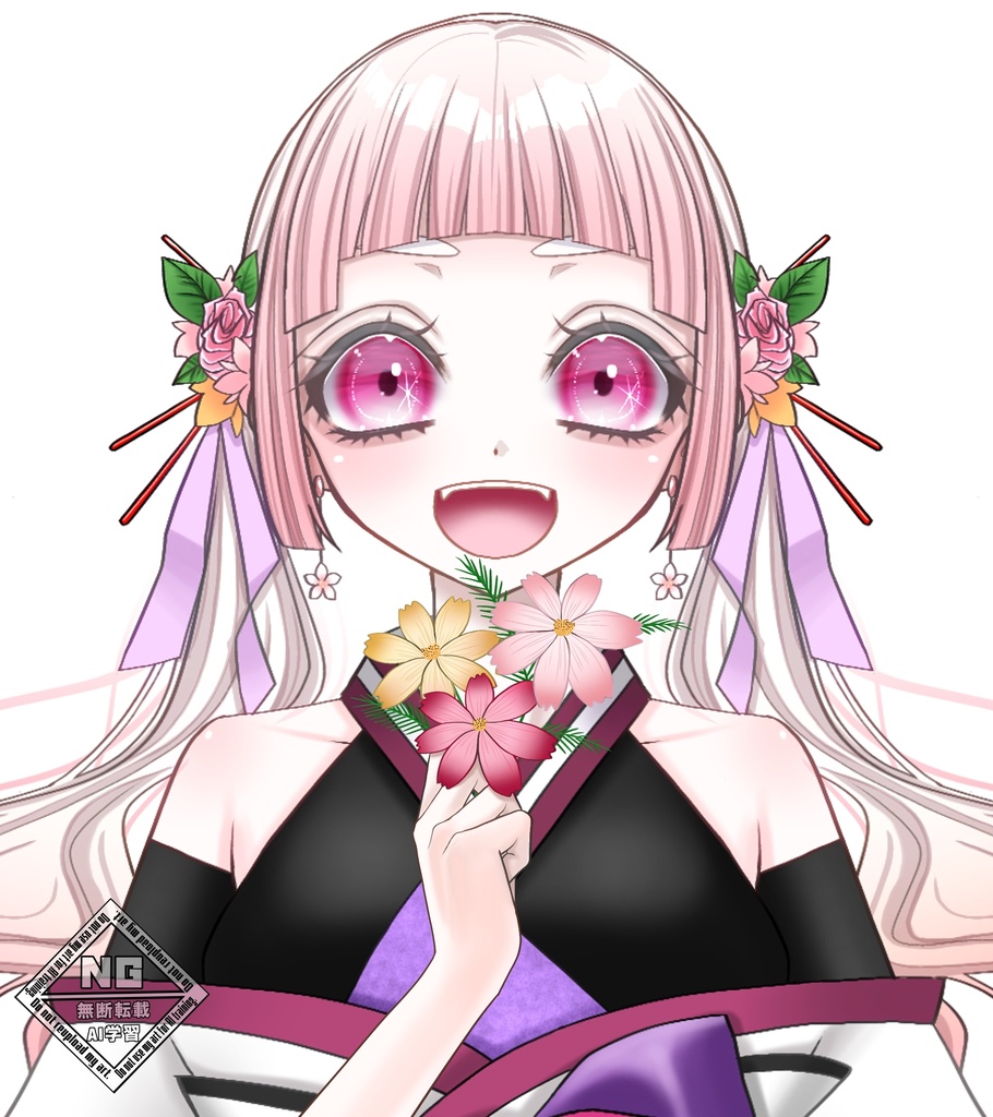 コスモスを持つ手の素材🌸【VTuber素材】【無償素材】